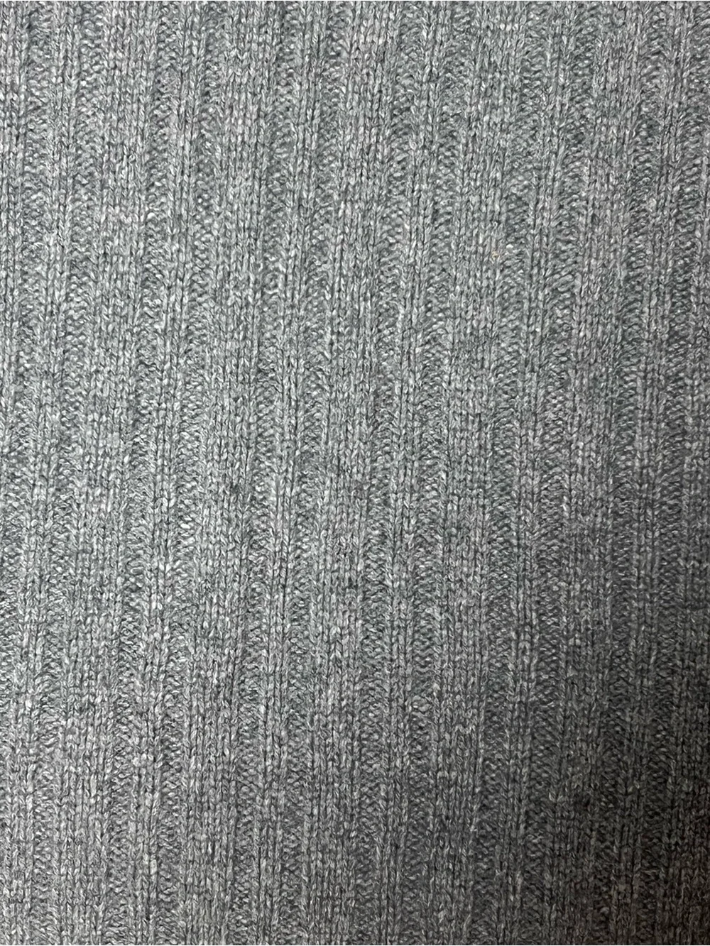 Vintage 90s J Crew Ribbed Wool V-Neck Sweater Gray Boxy Men's M HK 27355